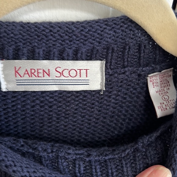 Gorgeous Navy Skating Scene Sweater - Picture 2 of 5